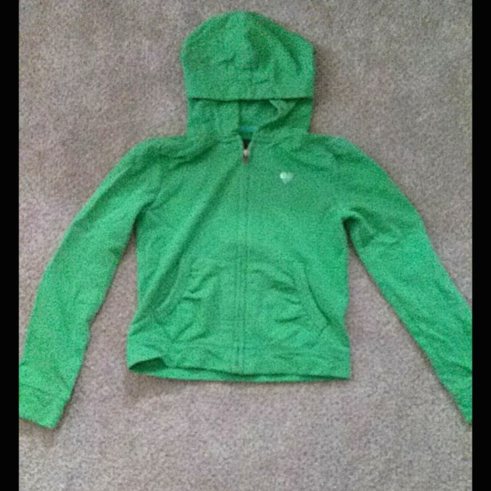 Kids green hoodie. Size M.